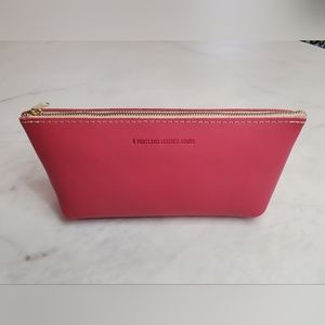 PLG Portland Leather Goods Premium Utility Bag Zippered Pouch in Tulip